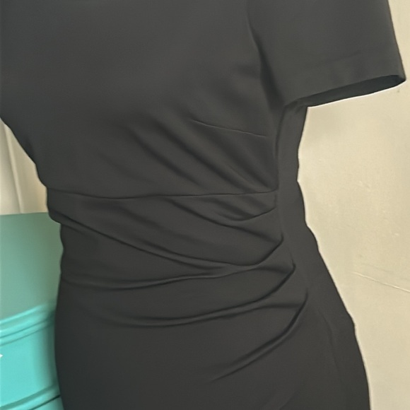 Diane Von Furstenberg Timeless Little Black Side Ruched Cocktail Evening Dress - Picture 4 of 12
